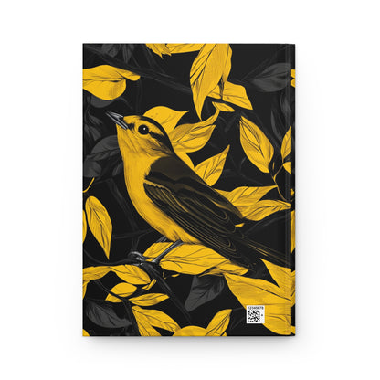 Hardcover Journal Matte Warbler Bird Notebook